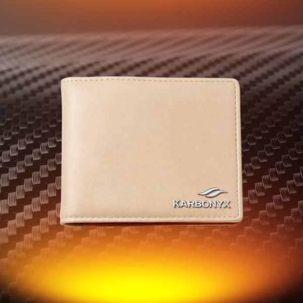 KARBONYX Luxus Slim Wallet - Beige  - RFID