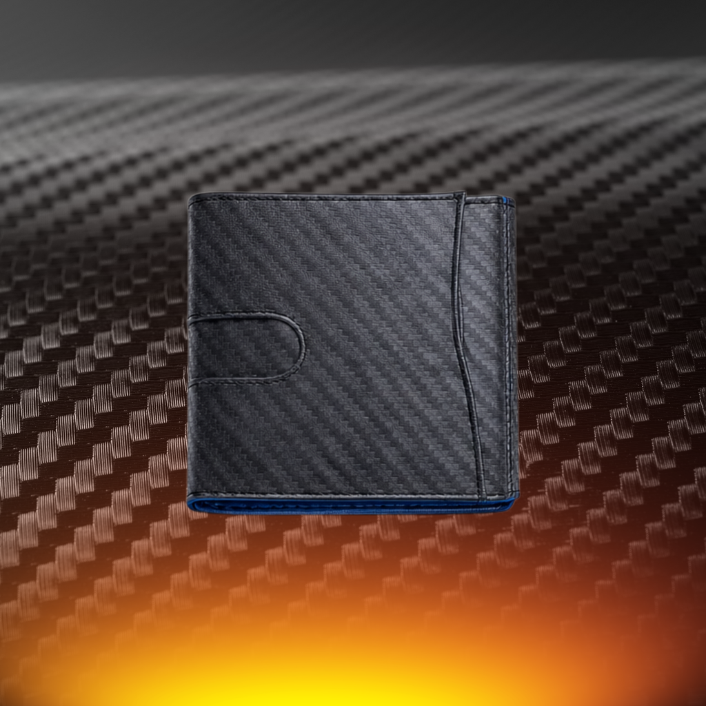 KARBONYX Luxury Carbon Slim Wallet - Blue - RFID